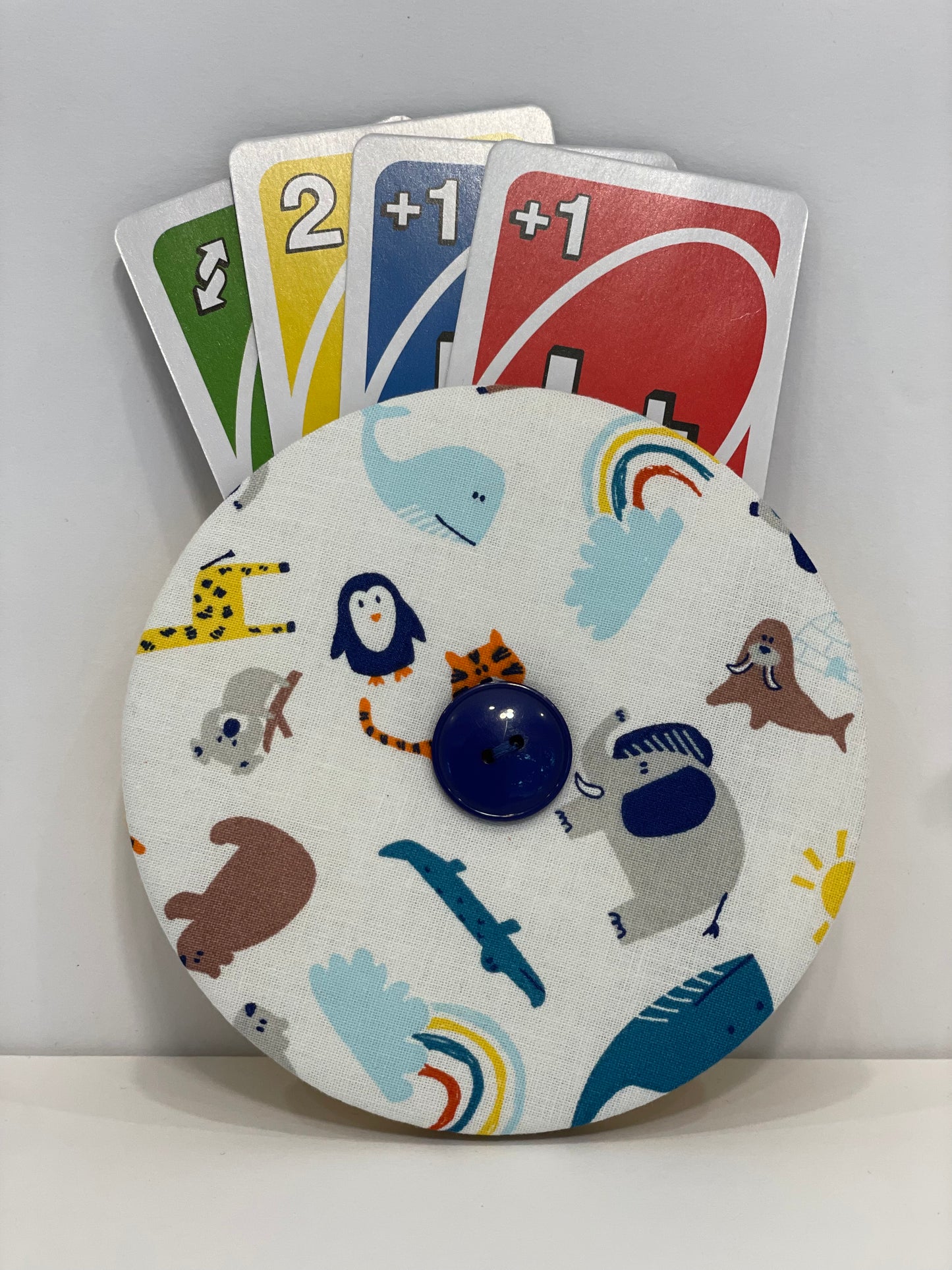 Handy Helper Cardholder - Zoo Animals - Blue Button