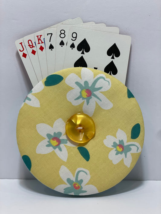 Handy Helper Cardholder - White Floral with Blue