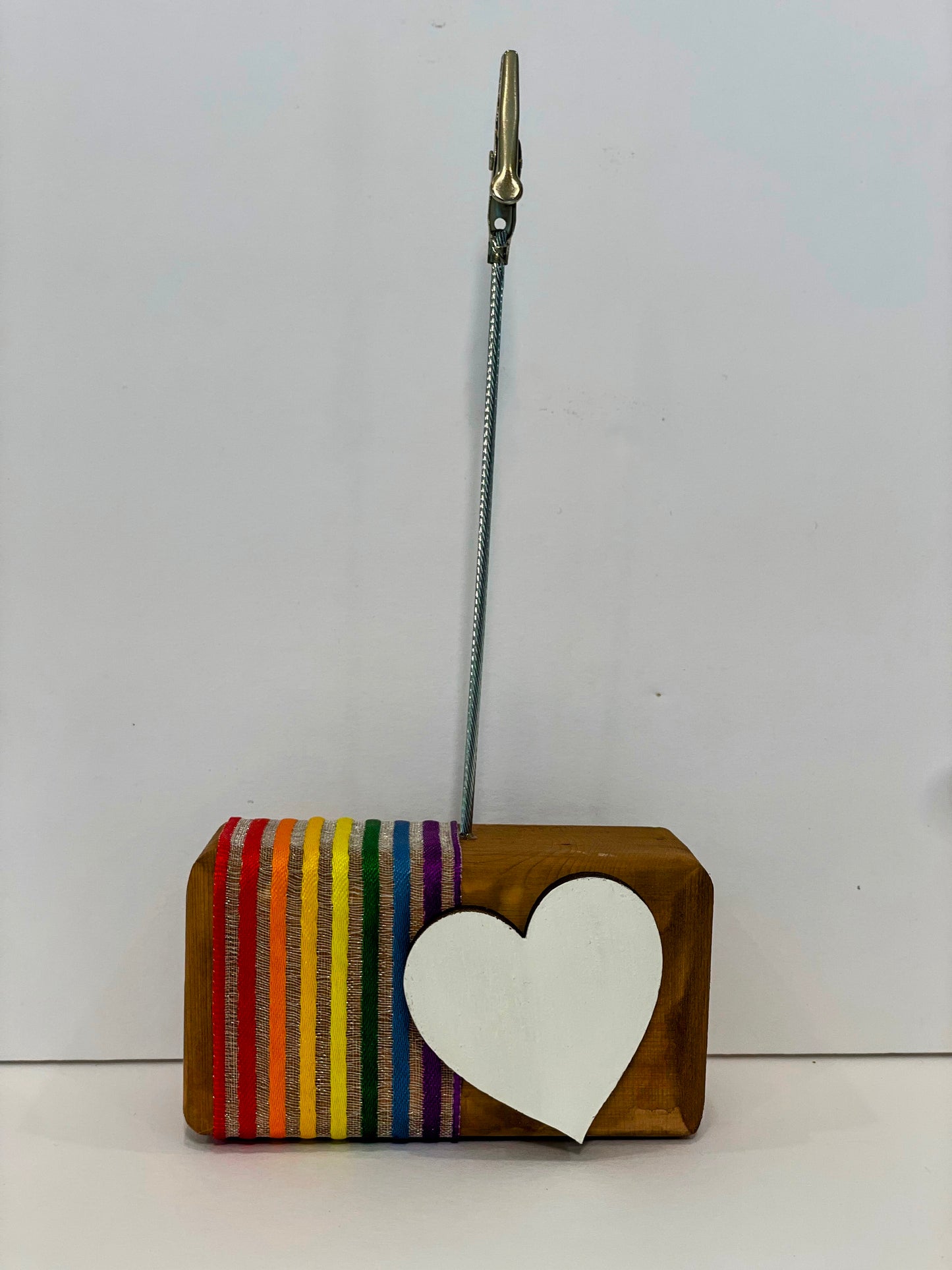 Love Blocks - Rainbow Heart Photo Holder