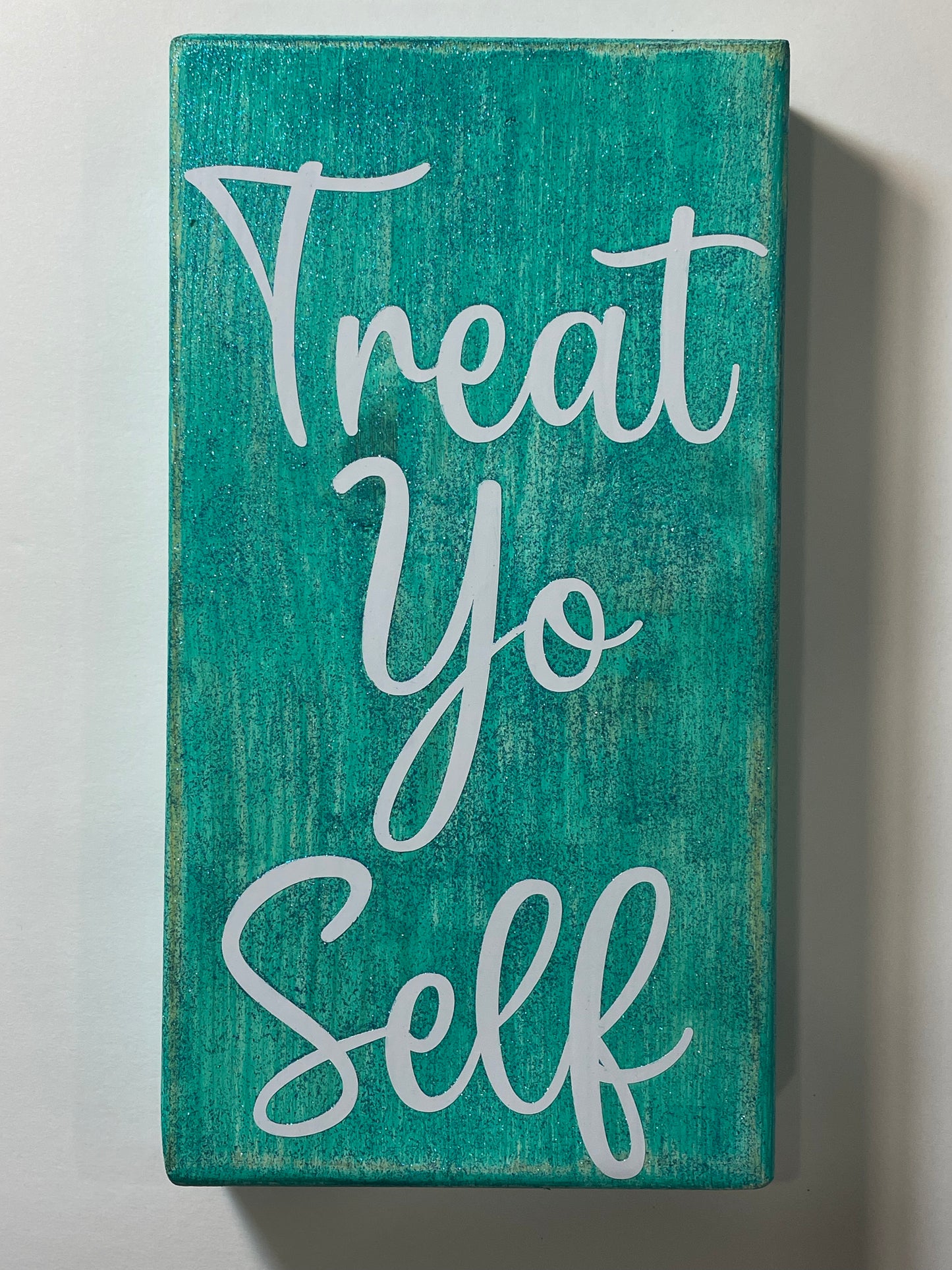 Expression Blocks - Treat Yo Self - Aqua + White