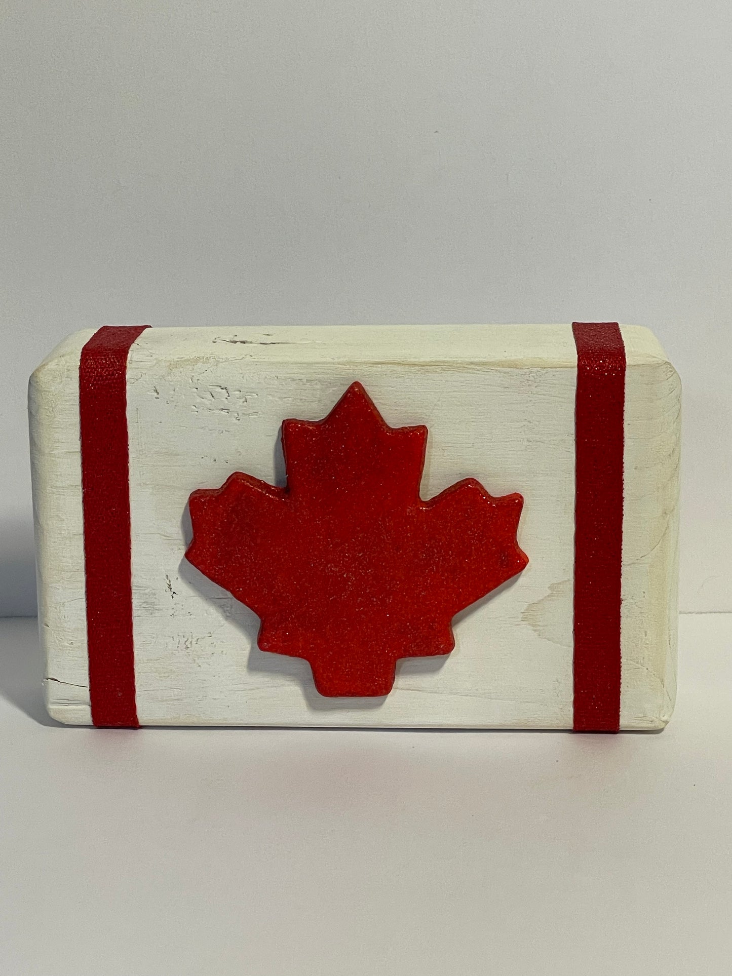 Oh Canada! Collection - White Block with Red Maple Leaf