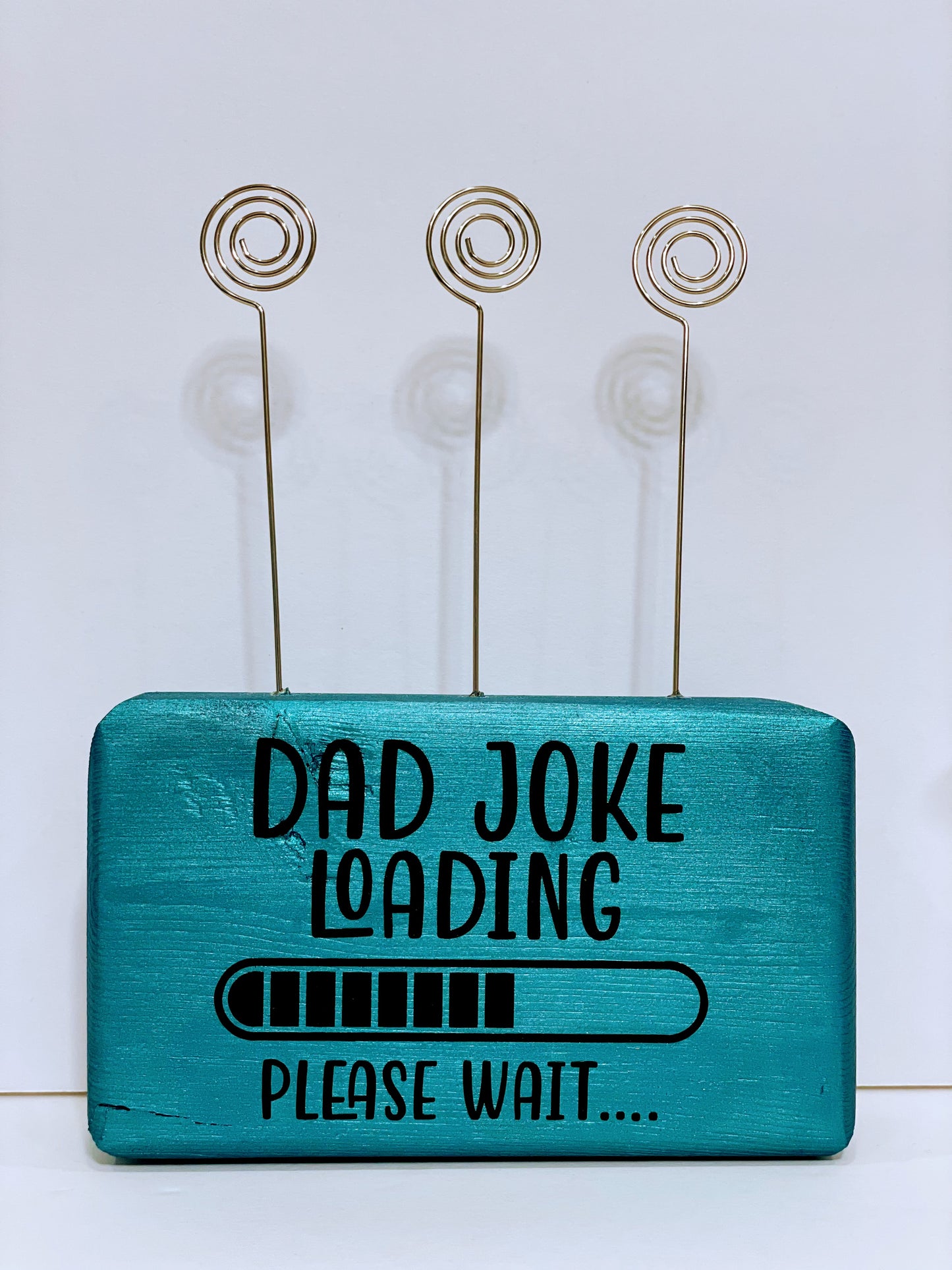 Father's Day Photo Holder - Dad Joke Loading - Teal