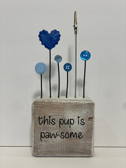 Expression Blocks - This Pup is Paw-some - Brown + Blues