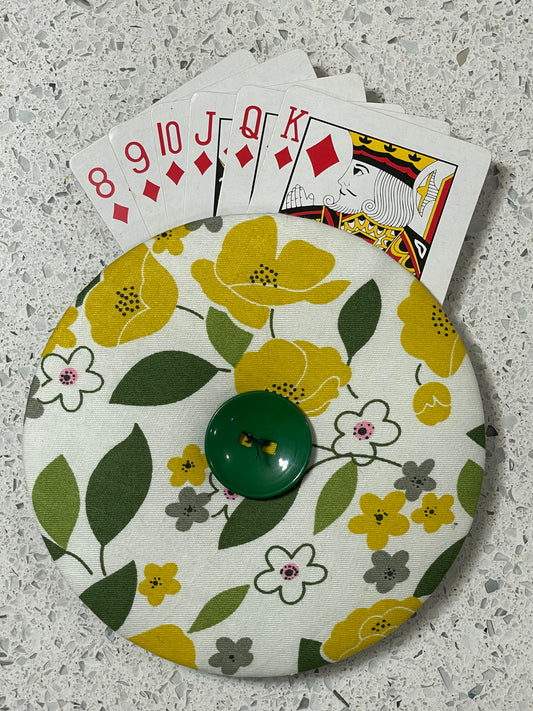 Handy Helper Cardholder - Yellow Floral