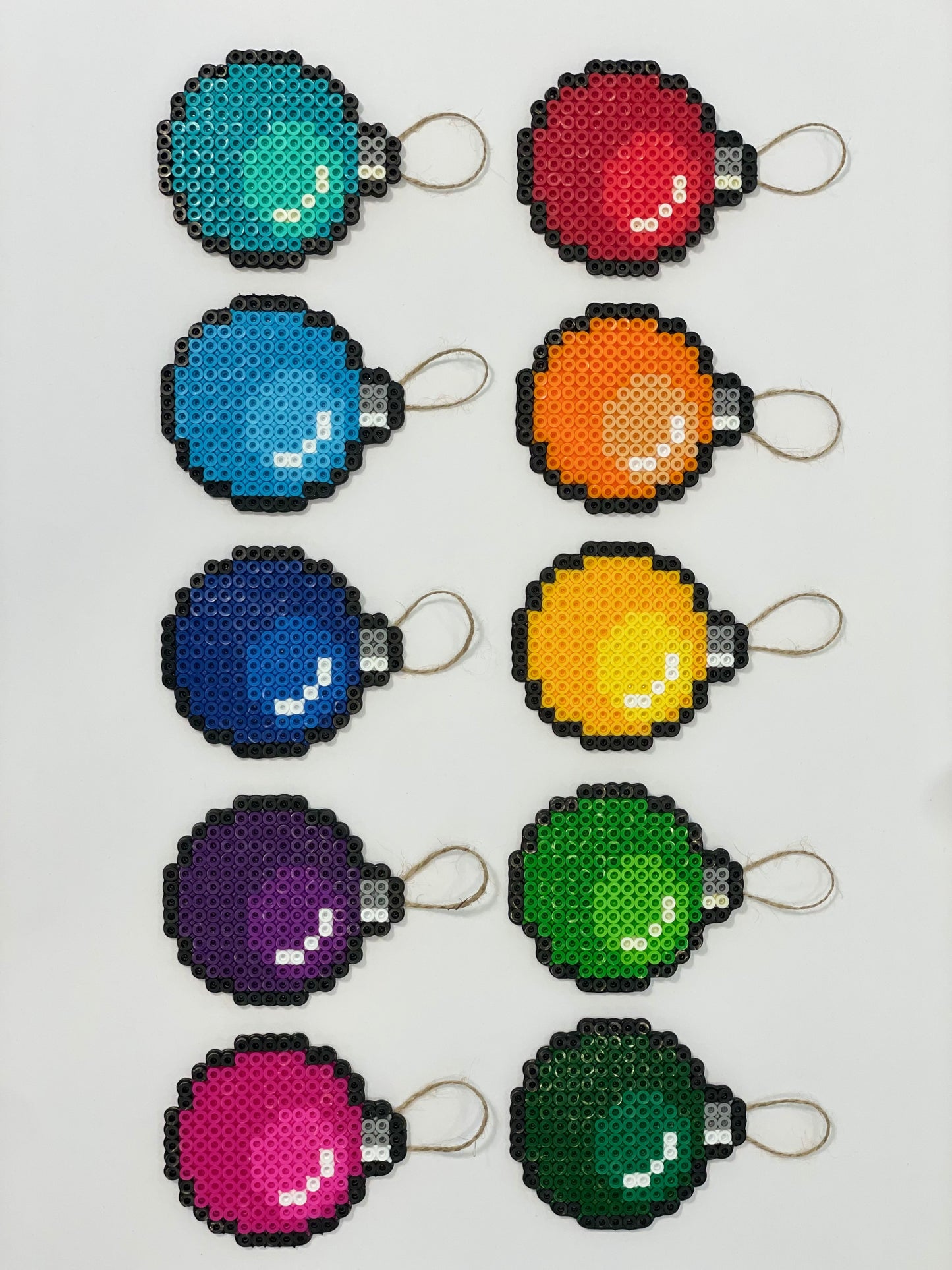 Holiday Delights Tree Ornament - 8-bit Rainbow 10 pack