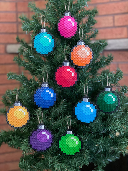 Holiday Delights Tree Ornament - 8-bit Rainbow 10 pack