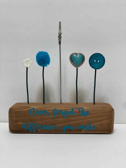 Thank You Teacher Photo Holder - Never Forget - Teals