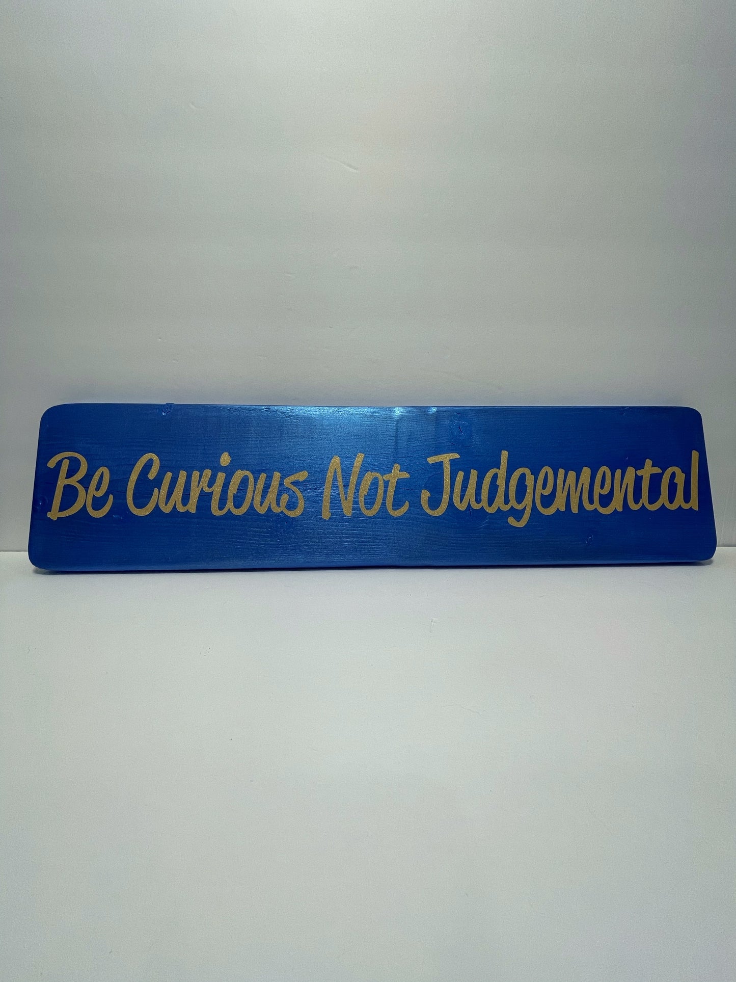 Expression Blocks - Be Curious Not Judgemental - Blue with Gold