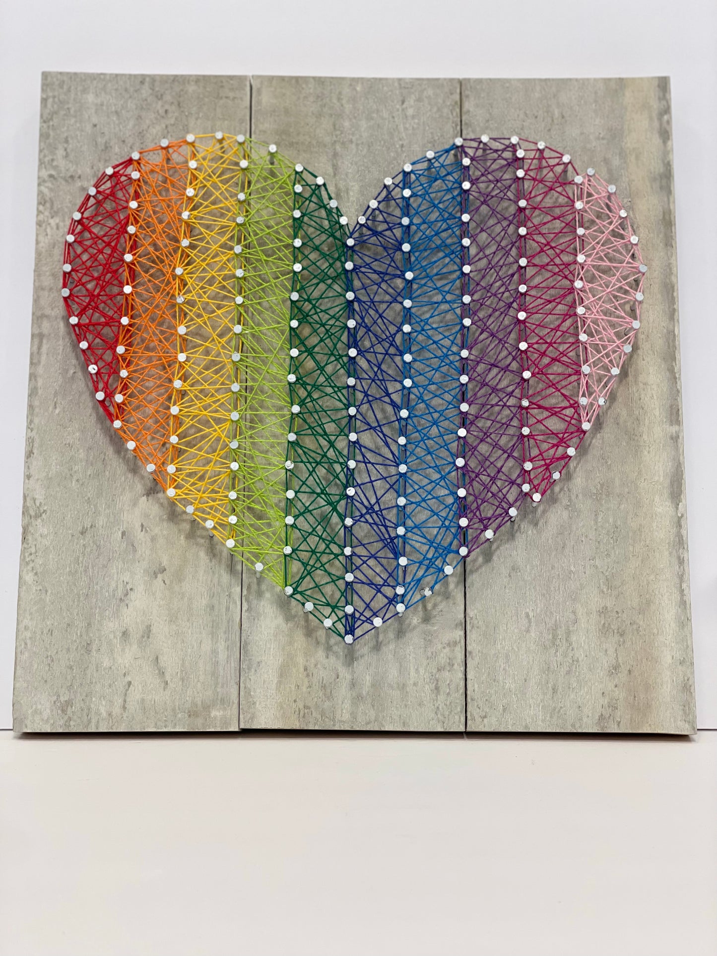 String Art - Rainbow Heart